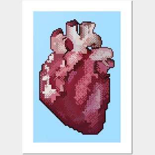 Pixel Heart Posters and Art